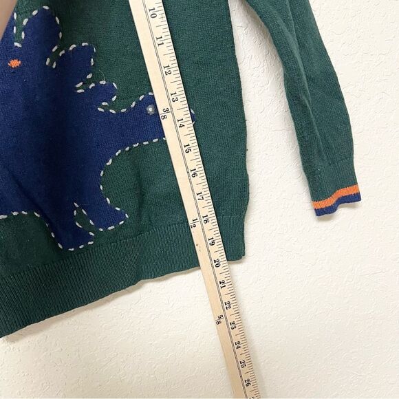 Mini Boden Dinosaur Sweater Boys Size 9-10 Kids Crew Cotton Wool Blend Pullover - Picture 2 of 6